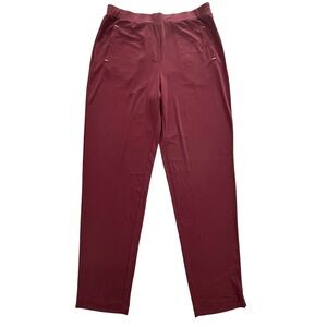 Susan Graver Liquid Knit Straight-Leg Pants A372467 Rich Burgandy Size S W408